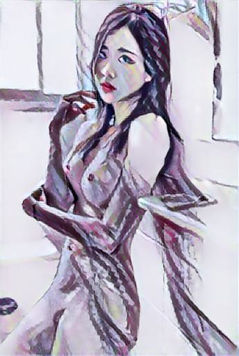 figure-1255 abstract portrait, nude leaning against a wall