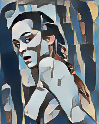 Fine art abstract impressionist nude figure bust