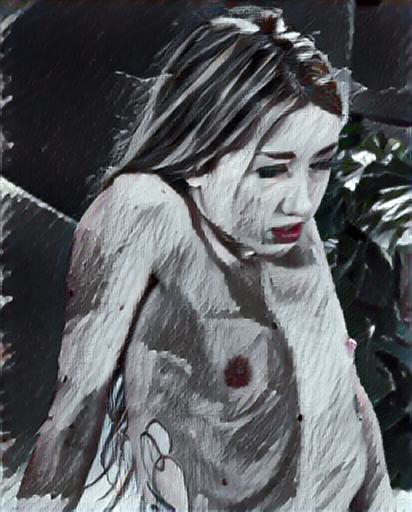 fine art abstract impressionist nude