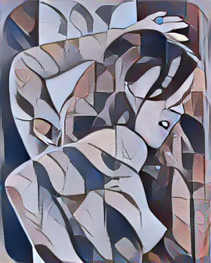fine art abstract impressionist nude