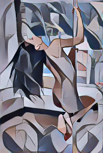 Fine art abstract impressionist nude figure