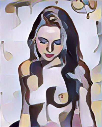 fine art abstract impressionist nude