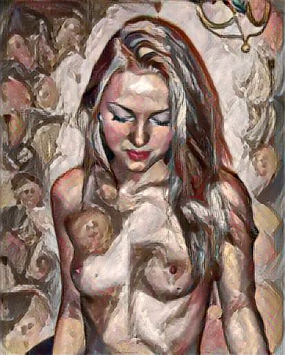 fine art abstract impressionist nude