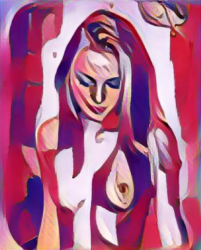 fine art abstract impressionist nude