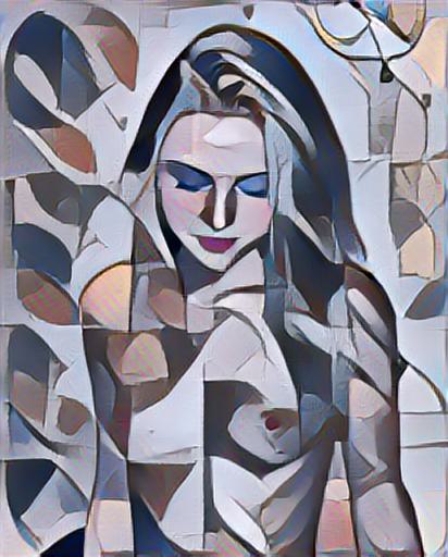 fine art abstract impressionist nude