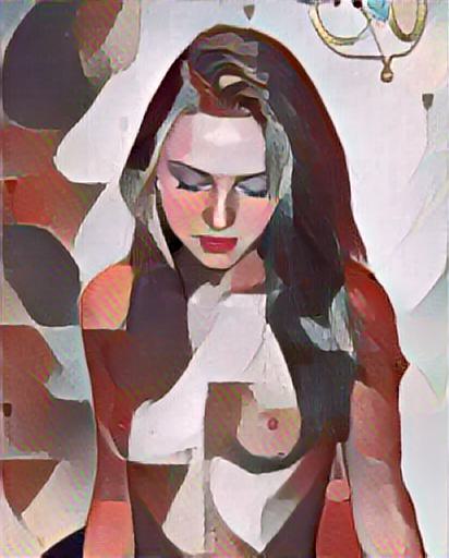 fine art abstract impressionist nude