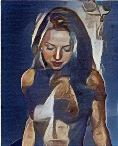 fine art abstract impressionist nude