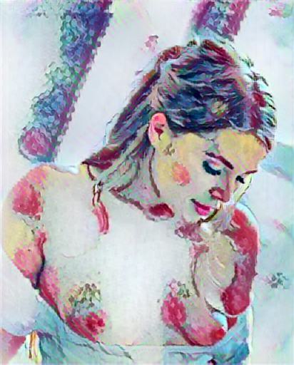 fine art abstract impressionist nude portrait