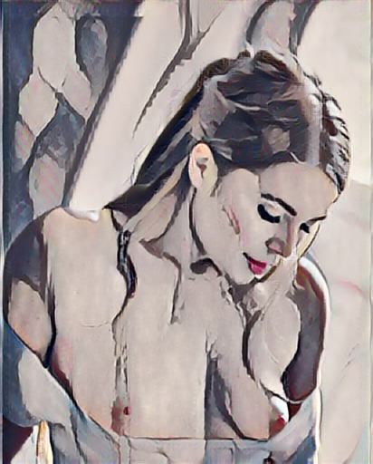 fine art abstract impressionist nude portrait