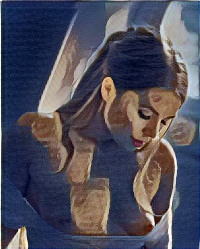 fine art abstract impressionist nude portrait