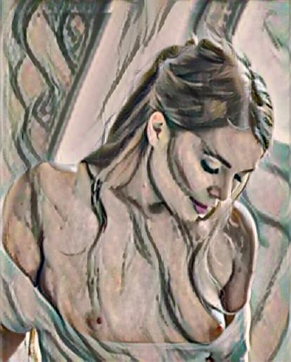 fine art abstract impressionist nude portrait