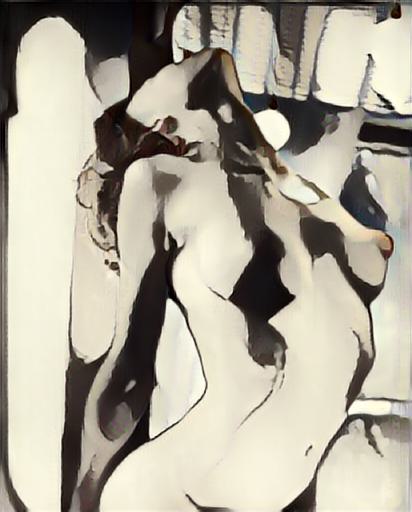 fine art abstract impressionist nude portrait