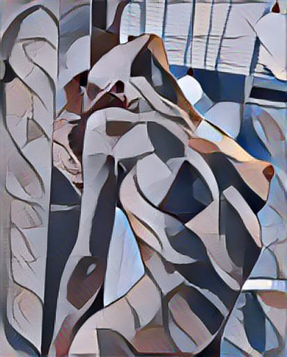 fine art abstract impressionist nude portrait