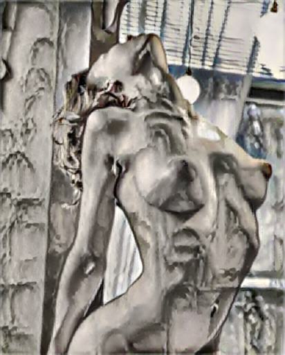 fine art abstract impressionist nude portrait
