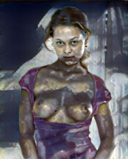 fine art abstract impressionist nude portrait