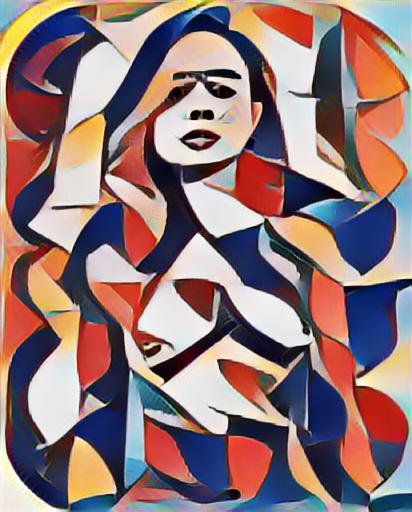 fine art abstract impressionist nude portrait