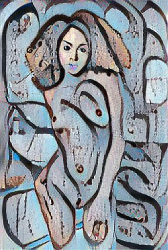 fine art abstract impressionist nude figure