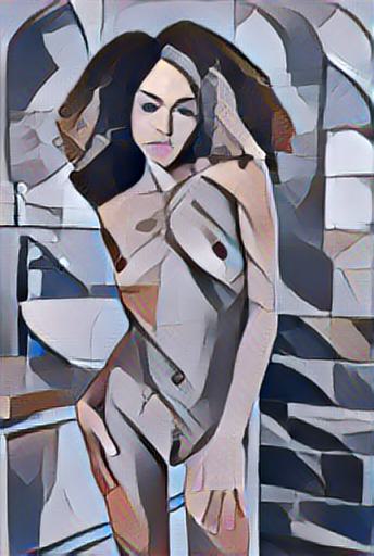 fine art abstract impressionist nude figure