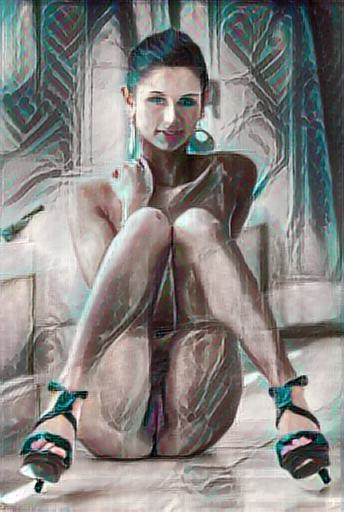 fine art abstract impressionist nude figure