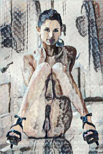 fine art abstract impressionist nude figure