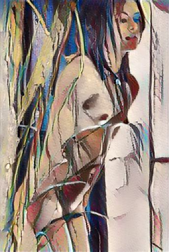abstract impressionist figure