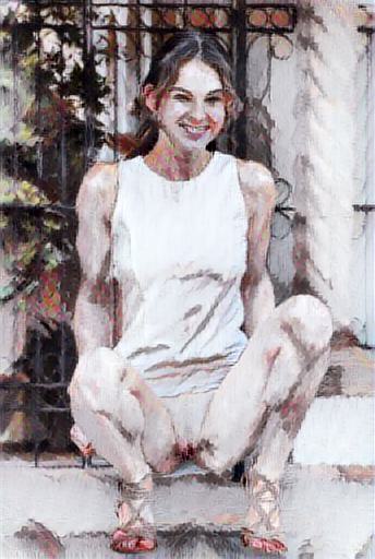 abstract impressionist portrait