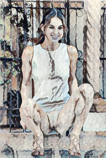 abstract impressionist portrait
